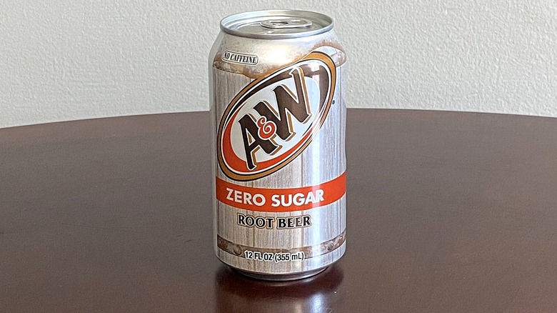 A&W Zero Sugar Root Beer can