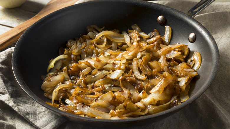 pan of caramelized onions