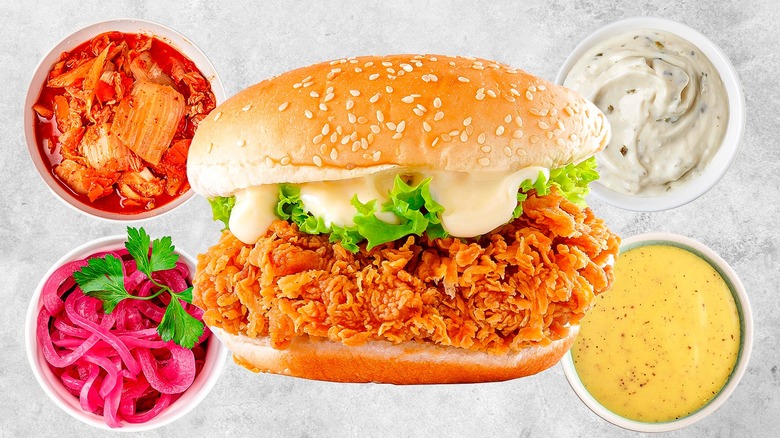 crispy chicken sandwich with pickles