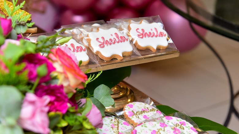 frosted cookies with iced names