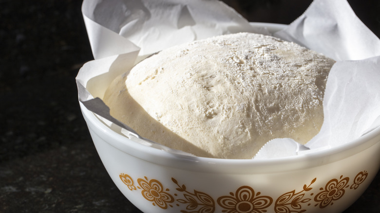 Sourdough fermenting in a bowl