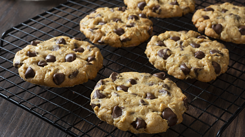 Cookies on a cooling rack