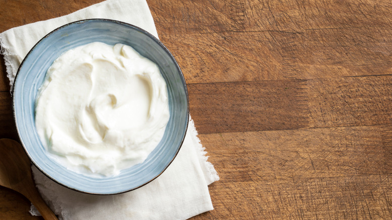 bowl full of Greek yogurt