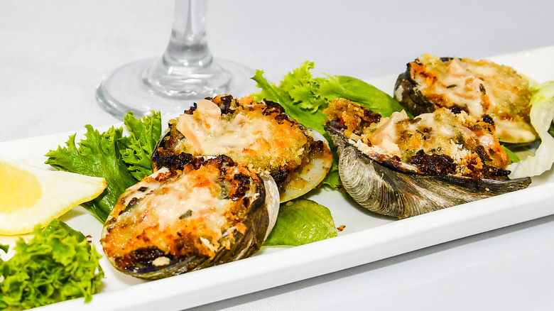 A platter of clams casino