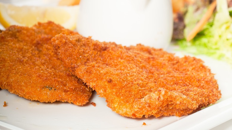 Two veal Milanese cutlets