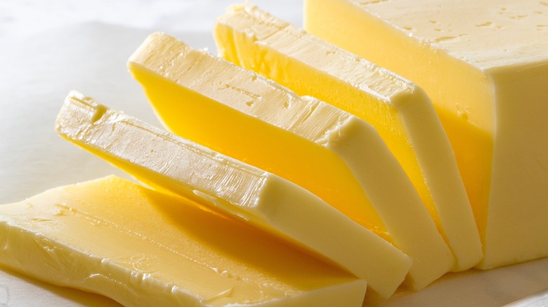 Slices of butter