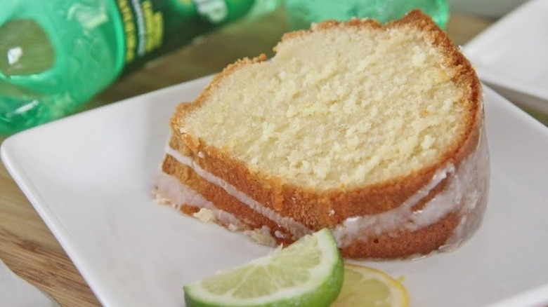 Slice of 7-Up cake