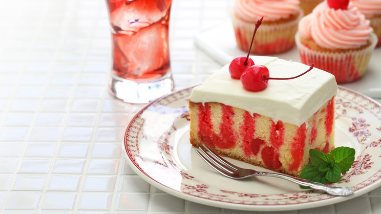 Cherry poke cake