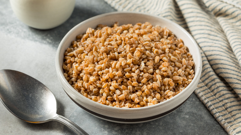 full bowl of farro