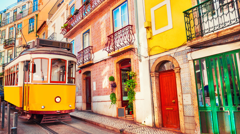 Colorful houses in Lisbon 