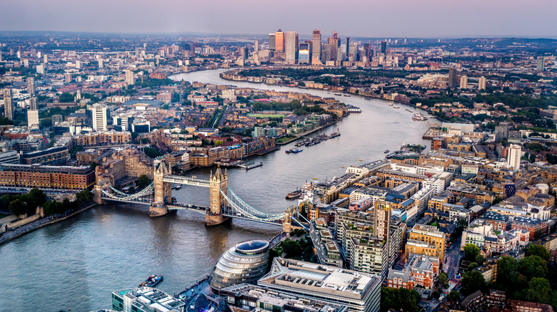 Aerial view of London