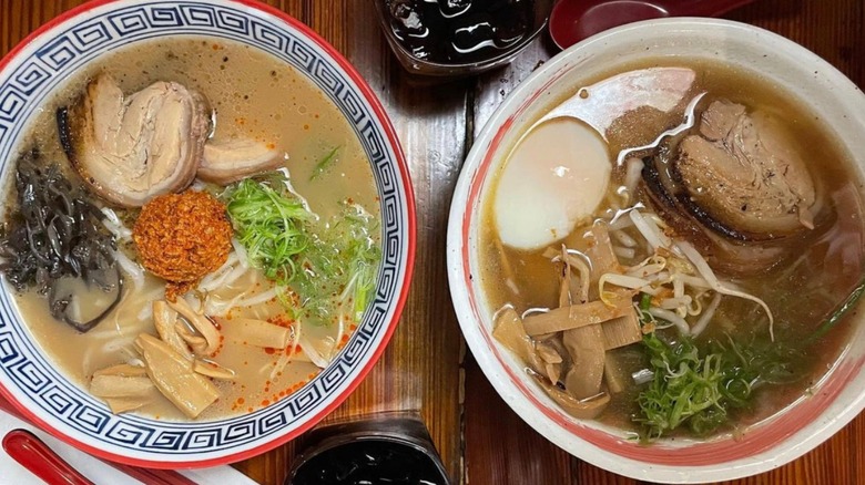 Two bowls at HinoMaru Ramen Astoria