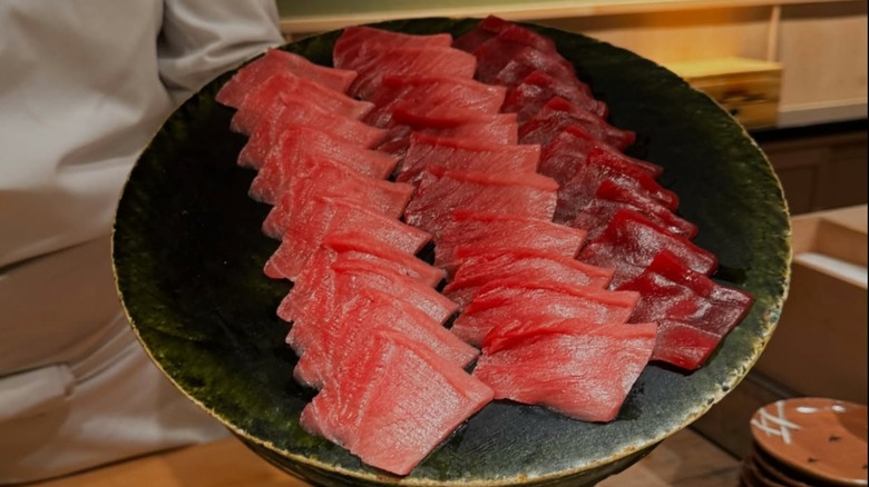 Plate of sashimi at Yoshino