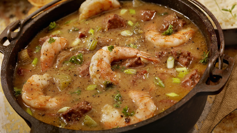 Shrimp and sausage gumbo