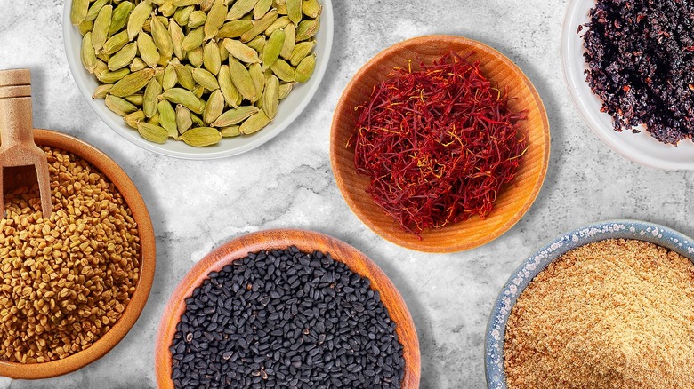 spices in bowls