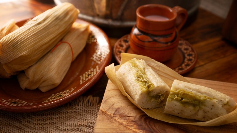 Chile verde tamales