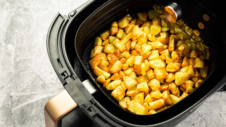 Cubed potatoes in air fryer