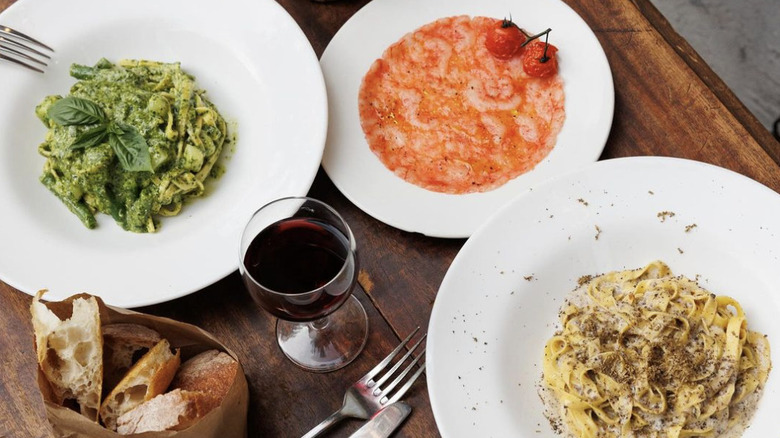 pasta and pappa al pomodoro