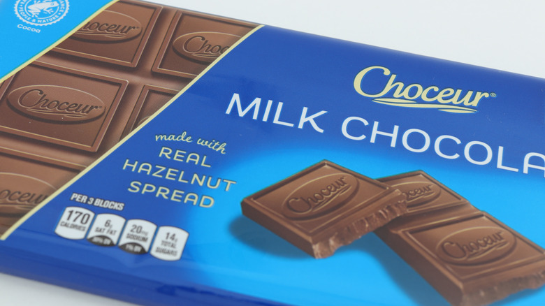 A Choceur chocolate bar on a white background