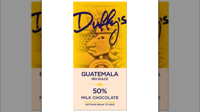 A bar of Duffy's chocolate