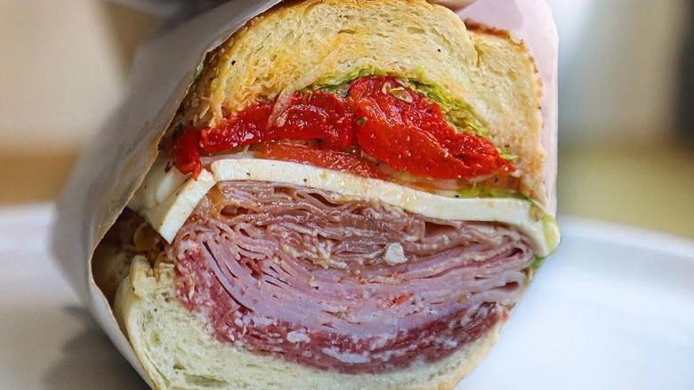 Italian sandwich with peppers