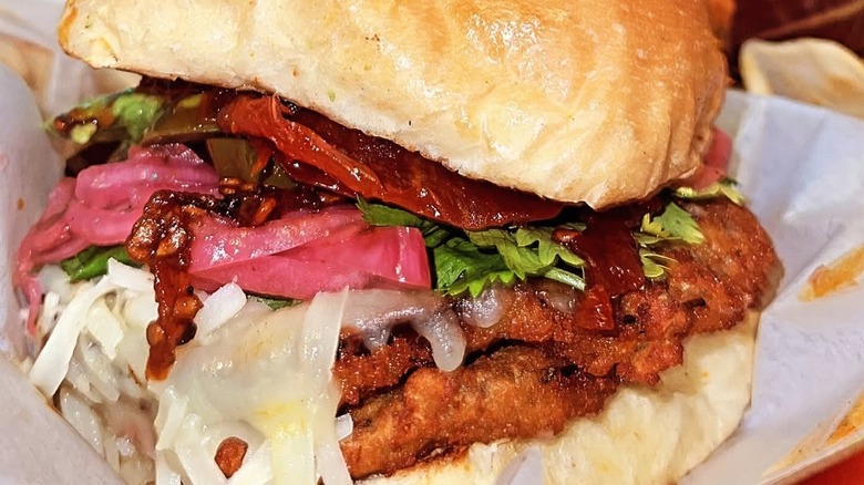 torta milanese with avocado