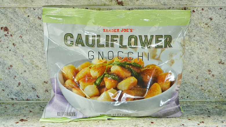 A bag of Trader Joe's Cauliflower Gnocchi
