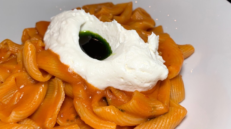 Spicy pomodoro pasta at Cento