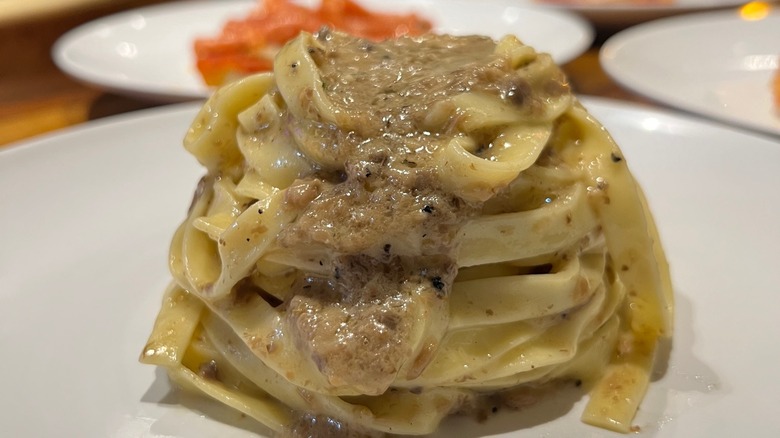 Black truffle pasta at Pasta Sisters