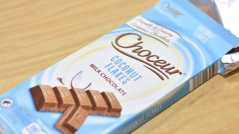 A Choceur coconut flakes chocolate bar
