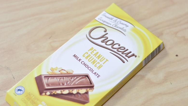 A Choceur peanut crunch milk chocolate bar