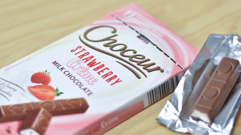 A Choceur strawberry creme chocolate bar
