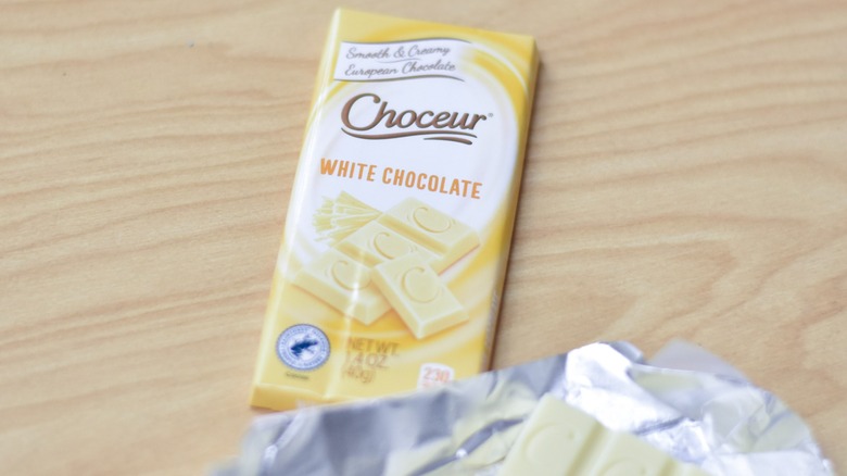 A Choceur white chocolate bar