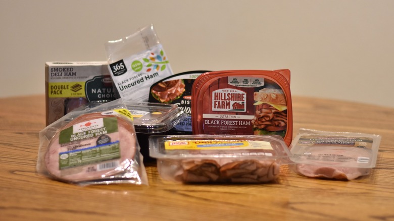 collection of deli ham packages