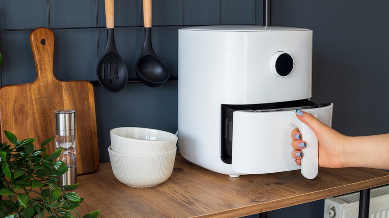 Air fryer on counter