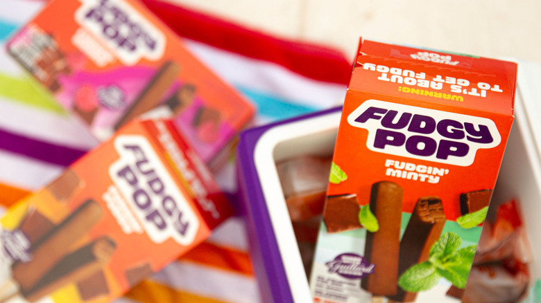 Fudgy Pop frozen fudge pop boxes