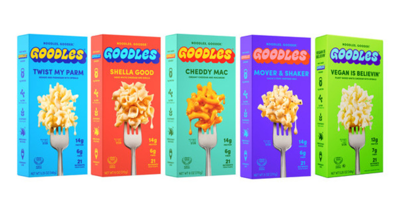 boxes of Goodles mac and cheese
