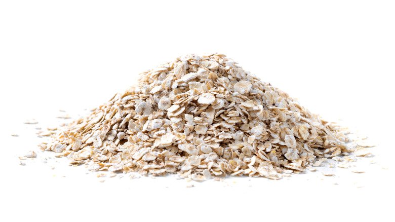 A pile of rolled oats