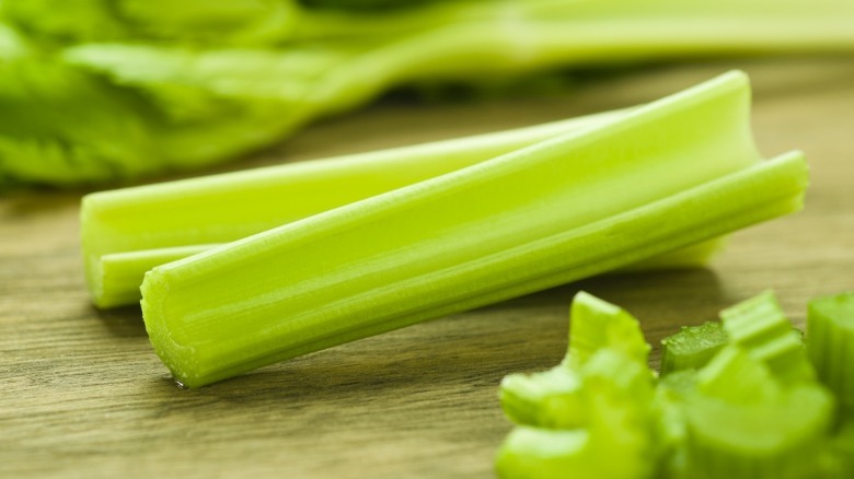 Chopped celery stalks