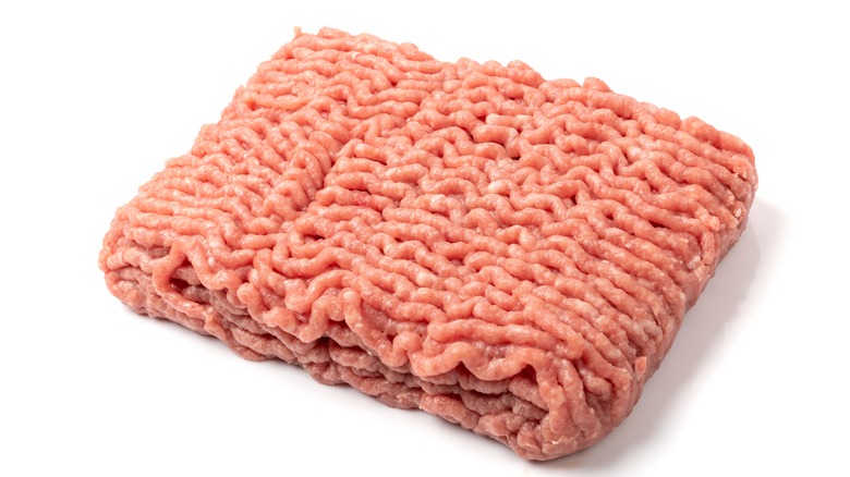 Raw ground turkey