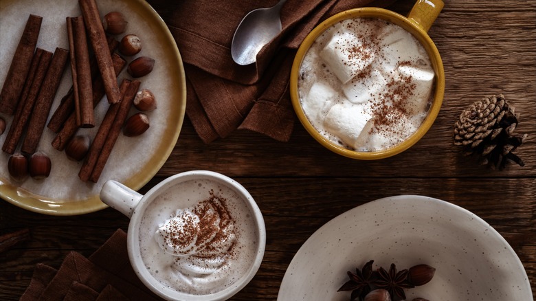 Hot chocolate with toppings