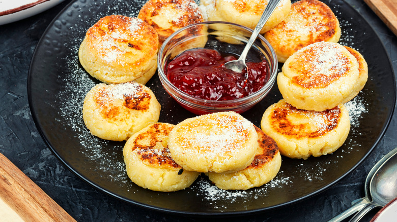 jam and cottage cheese pancakes
