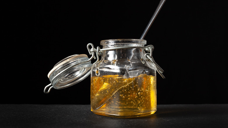 Jar of agave nectar