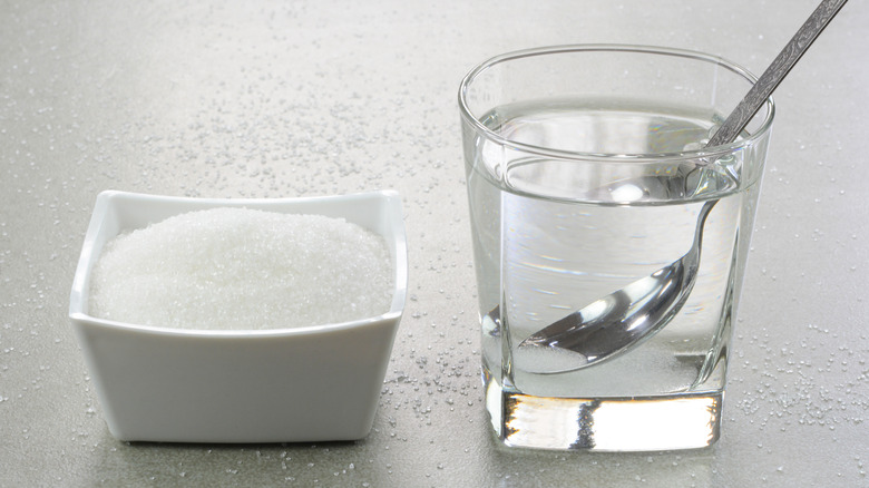 sugar and water for making simple syrup