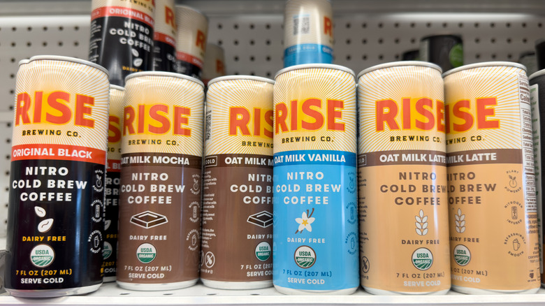 Cold brew products on store shelf