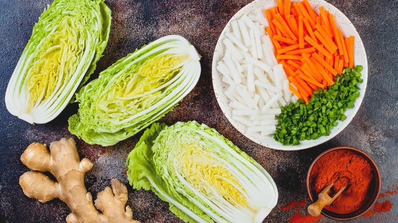 Kimchi mise en place