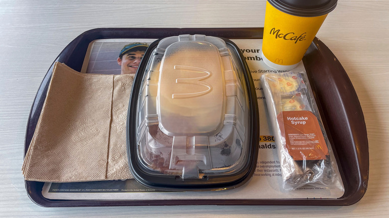 McDonald's Big Breakfast with coffee on a tray