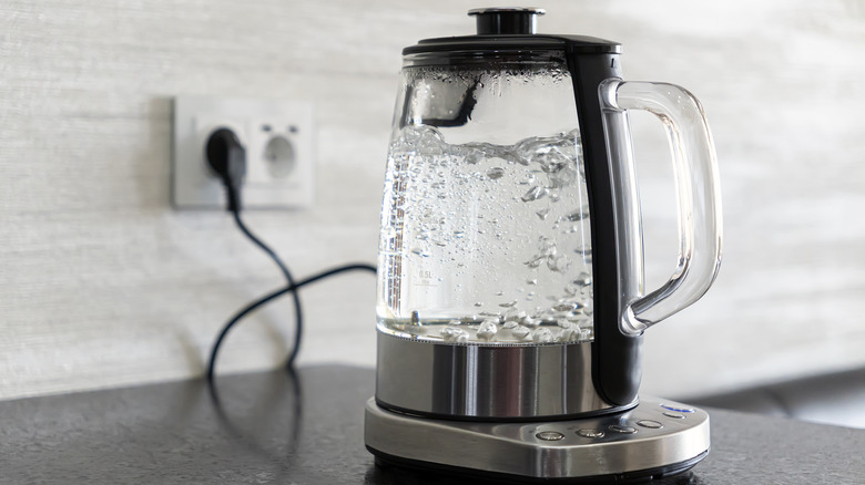 Water boiling in a kettle