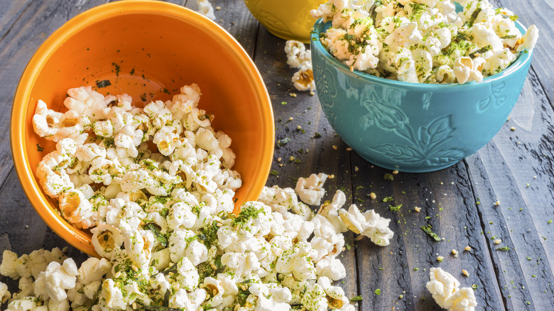 Furikake seasoned popcorn in bowls