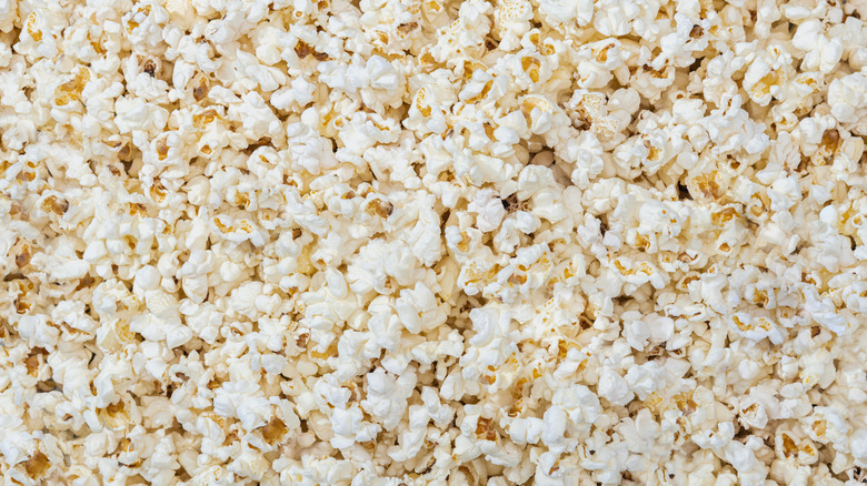 Plain popped popcorn kernels